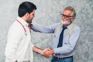 doctors shaking hands